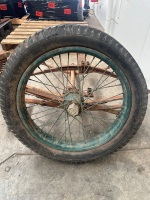 SIDECAR: A Goulding sidecar frame with wheel and mudguard believed to be a Dusting sidecar guard - 4
