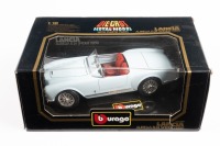 LANCIA: A 1:18 scale Bburago Lancia Aurelia B24 Spider (1955) in light blue, within box [Location: Melbourne]