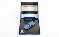 DE TOMASO: A Minichamps 1:43 scale 1969 De Tomaso Mangusta in blue presented in special detailed box providing vehicle specs & small booklet [Location: Melbourne]
