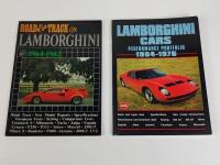 LAMBORGHINI: Two Lamborghini related soft cover books by Brooklands Books