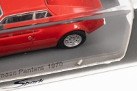DE TOMASO: A Spark Models 1:18 scale 1970 De Tomaso Pantera in red in original box [Location: Melbourne] - 2