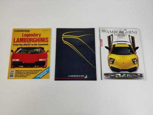 LAMBORGHINI: Three Lamborghini publications. 1990 Lamborghini Year Book