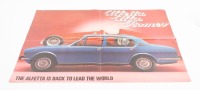 ALFA ROMEO: A circa early 1970s Alfa Romeo Alfetta fold-out poster style sales brochure [Location: Melbourne]