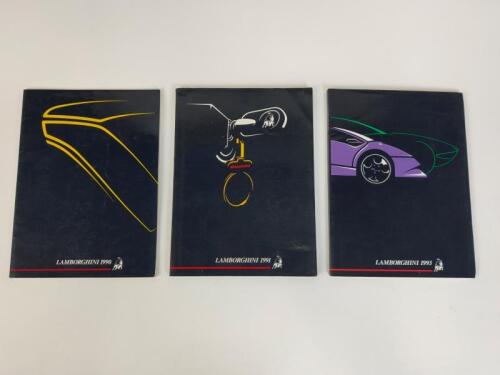 LAMBORGHINI: Three Lamborghini Annuals from years 1990, 1991, and 1993