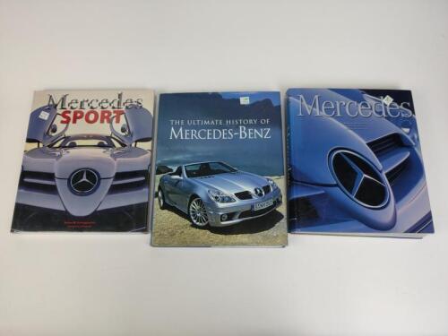 MERCEDES-BENZ: Three hardcover books detailing Mercedes-Benz history and models