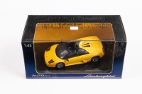 LAMBORGHINI: An Autoart 1:43 scale Lamborghini Murcielago in yellow paintwork in original box [Location: Melbourne]