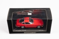 LAMBORGHINI: A Minichamps 1:43 scale Lamborghini 350 GT Rosso Siviglia in red in original box [Location: Melbourne]