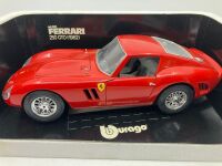 FERRARI 250 GTO: A 1:18 scale model die-cast by Burago, in original packaging [Location: Sydney]