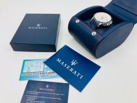 MASERATI CHRONOGRAPH: A Men's Torneau Silver/Blue Chronograph Model TW-4988R2-SLV [Location: Sydney] - 7