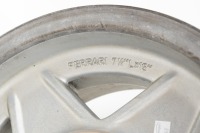FERRARI WHEELS: Four Ferrari 365 alloy wheels with spinner plates and three hubs, includes two Cromodora 7.5" x 15" wheels (one has visible damage) and two non branded 8" x 15" wheels [Location: Melbourne] - 4