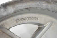 FERRARI WHEELS: Four Ferrari 365 alloy wheels with spinner plates and three hubs, includes two Cromodora 7.5" x 15" wheels (one has visible damage) and two non branded 8" x 15" wheels [Location: Melbourne] - 5