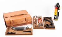 FERRARI 456 GT: A Ferrari 456 GT tool kit in leather case, includes spanners, screwdrivers, pliers, globes, belts, fuses and an Agip air bottle [Location: Melbourne]