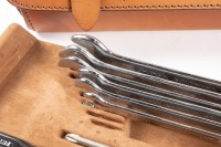 FERRARI 456 GT: A Ferrari 456 GT tool kit in leather case, includes spanners, screwdrivers, pliers, globes, belts, fuses and an Agip air bottle [Location: Melbourne] - 2