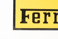 FERRARI: A large circa 1980s Ferrari 'Cavallino Rampante' metal sign, 60cm high, 45cm wide [Location: Melbourne] - 2