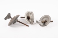 SPARE WHEEL PINS: Three spare wheel screw-in pins thought to suit 1960s Ferrari models [Location: Melbourne]