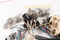 FERRARI SWITCHES: A tub of assorted Ferrari 1960s / 1970s indicator & dash switches & other associated parts [Location: Melbourne] - 2