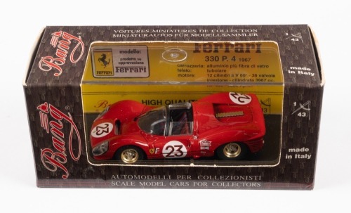 FERRARI 330 P4: A Bang Models 1:43 scale model 1967 Ferrari 330 P.4 as raced at Daytona 1967 in original box [Location: Melbourne]