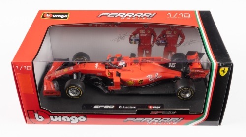 FERRARI SF90: A Bburago 1:18 scale model of the 2019 Ferrari SF90 Formula One in original box [Location: Melbourne]