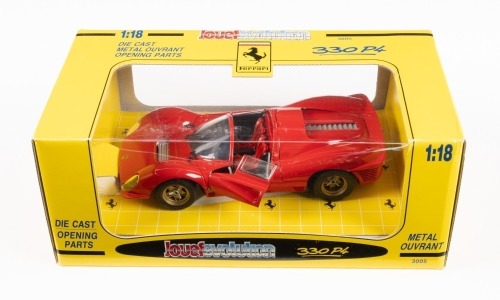FERRARI 330 P4: A Jouef Evolution 1:18 scale Ferrari 330 P4 in red paintwork in original box [Location: Melbourne]