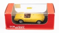 FERRARI 340 AMERICA: A Top Model Collection 1:43 scale 1952 Ferrari 340 America Vignale Spider in yellow (TMC107A) in original box [Location: Melbourne]