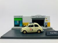 FIAT: A 1:43 scale model diorama by Hachette with a Fiat 500L, in plastic display case [Location: Sydney]