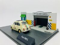 FIAT: A 1:43 scale model diorama by Hachette with a Fiat 500L, in plastic display case [Location: Sydney] - 4