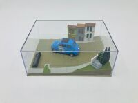 FIAT: A 1:43 scale model diorama by Hachette with a Fiat Abarth 595 Gattafoni, in plastic display case [Location: Sydney] - 2