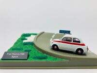 FIAT: A 1:43 scale model diorama by Hachette with a Fiat Nuova 500 Sport, in plastic display case [Location: Sydney]