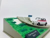 FIAT: A 1:43 scale model diorama by Hachette with a Fiat Nuova 500 Sport, in plastic display case [Location: Sydney] - 3