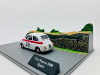 FIAT: A 1:43 scale model diorama by Hachette with a Fiat Nuova 500 Sport, in plastic display case [Location: Sydney] - 4