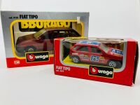 FIAT: A pair of die-cast models in 1:43 and 1:24 scale of the Fiat Tipo by Burago, in original packaging [Location: Sydney]