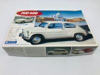 FIAT: A 1:24 scale plastic model kit by Gunze Sangyo of the Fiat 600, in original packaging [Location: Sydney]