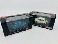 FIAT: A pair of 1:43 scale die-cast models by Brumm of the 600, No. R247 & R265 in original packaging [Location: Sydney]