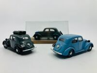 FIAT: A group of three 1:43 scale die-cast models by Brumm of the 508C Berlina 1100, one in plastic display case and two with no packaging [Location: Sydney] - 3