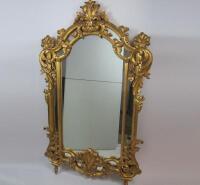 MIRROR: A large giltwood overmantle mirror, 149cm high