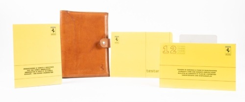 FERRARI TESTAROSSA: A 1990 dated Ferrari Testarossa owner's manual in wallet, ex-Crown Prince of Bahrain [Location: Melbourne]