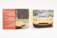 FERRARI 246 GT DINO: A 1972 dated 246 GT Dino sales brochure, two full pages with one half fold page on thick stock paper, In Italian, French & English, publication number 66/72 [Location: Melbourne] - 2