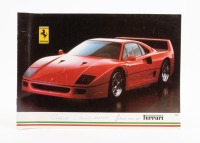 FERRARI: A 1987 dated Ferrari product range brochure, 9 pages with colour photos and specifications page [Location: Melbourne]