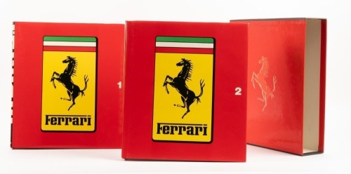 FERRARI: A two-volume hardcover book 'Ferrari - Catalogue Raisonne 1946-1981' by Augustino Costantino, set in slipcase, published 1981 [Location: Melbourne]