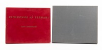 FERRARI: A hardcover book 'Klemantaski & Ferrari' by Louis Klemantaski, leather bound in slipcase, with signature from the author to title page, published 1991, 168 pages, text in Italian, English & French [Location: Melbourne]