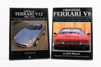 FERRARI: Two hardcover books relating to V8 & V12 models authored by Keith Bluemel [Location: Melbourne]