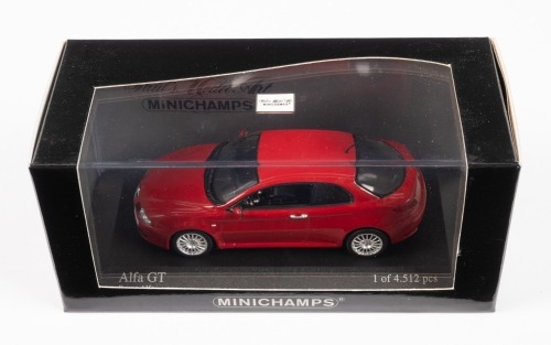 ALFA ROMEO: A Minichamps 1:43 scale 2003 Alfa GT in red, limited edition of 4512 units in case [Location: Melbourne]