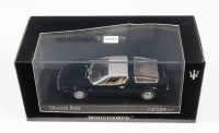 MASERATI: A Minichamps 1:43 scale 1972 Maserati Bora in black, limited edition of 5040 units in original box [Location: Melbourne]