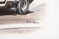 McCORMACK: A print by Mike Harbar featuring John McCormack's Repco Holden - Valiant VJ Charger - Team Ansett 1974 Sport Sedans Series, 30cm high, 42cm wide - 2