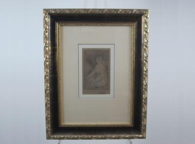 AUGUSTE RENOIR: An etching of a female nude by Auguste Renoir
