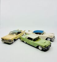 CHRYSLER: Three plastic models including the 1958 Dodge Chrsyler Imperial by Jo-Han Models, the 1958 Ford Thunderbird by AMT and the 1958 Buick Roadmaster by AMT, all in original packaging [Location: Sydney]
