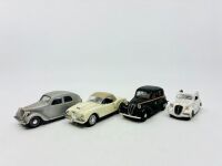 BRUMM: A quantity of 4 1:43 scale models by Brumm including the Lancia Aprilia, Lancia Aurelia B24 Spider, Fiat 508C Berlina 1100 and the Simca 5.