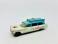 CORGI: Five 1:43 scale models by Corgi including the Jeep FC-150, Karrier Banta, ERF Model 64, Cadillac ambualnce and Commer flatbed. [Location: Sydney] - 2
