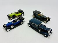 SOLIDO: Four 1:43 scale models by Corgi including the 1934 Renault Reinastella, 1925 Panhard Levassor, 1929 Fiat 525N and the 1926 Hispano-Suiza H6B [Location: Sydney]