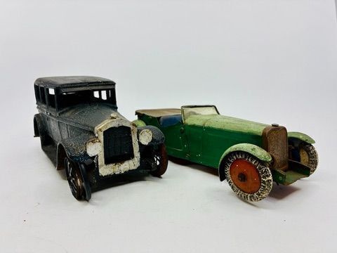 368 · VINTAGE MODELS: Two vintage models including a tin Invicta 4.5 Litre style model, believed to have been built by Meccano and a 1920's cast iron Buick, believed to have been built the Arcade Manufacturing Company [Location: Sydney]
